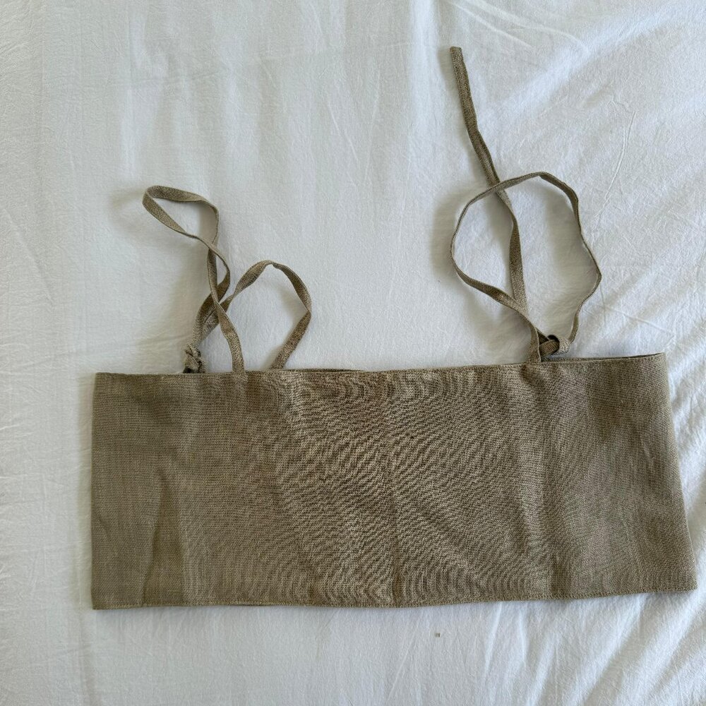 MIKOH Beige Tie-Strap Tube Top Size Small